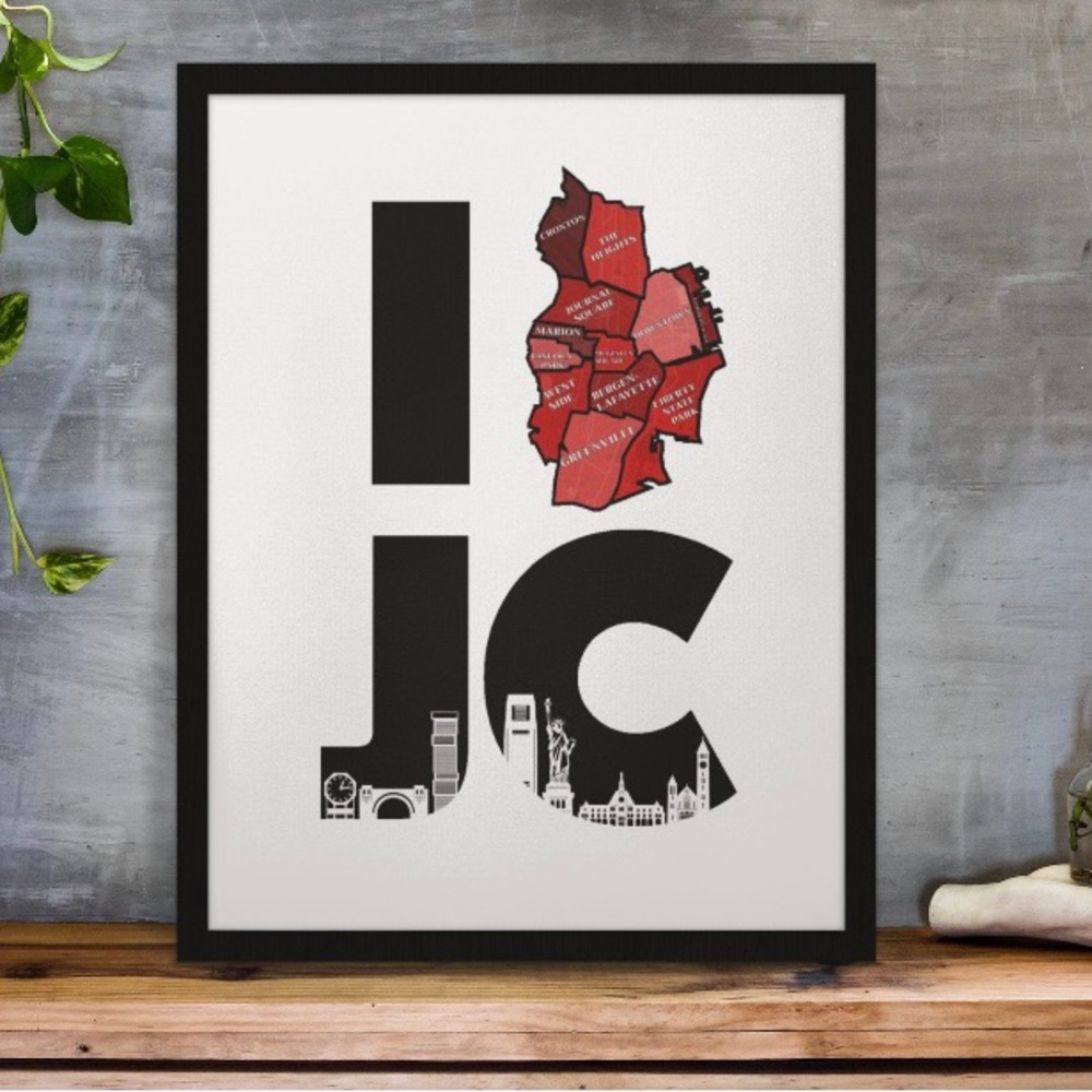 Trademarked I Heart Jersey City poster